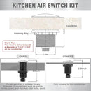 Garbage Disposal Air Switch Kit, Garbage Disposal Button, Sink Top Waste Disposer On/Off Switch, UL Listed Air Switch Compatible with All Garbage Disposals (Chrome Silver) by CozyNest Decor