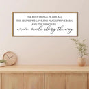 The Best Things in Life Wall Decor Sign 32 x 12 Inch Memories Inspirational Quotes Wood Framed Family Entryway Living Room Home Wall Art for Farmhouse Bedroom Room (Wood) by CozyNest Decor