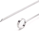 THORIUM BBQ Skewers |Shish Kebab Rotisserie Skewers for Grilling | Sharp Flat S kewers with Ring Handle for Easy Turning | Durable Stainless Steel | 12 Pieces, 35cm Long | Includes Basting Brush by GreenHaven Gardens