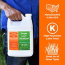 Simple Lawn Solutions - High Potassium Lawn Food Liquid Fertilizer 0-0-25 - Concentrated Spray - Turf Grass Vigor and Plant Hardiness - Summer and Fall - Any Grass Type (1 Gallon) by GreenHaven Gardens