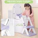 Toilet Seat, Potty Training Seat for Toddler, Upgraded 2-in-1 Potty Toilet Training for Boys and Girls,Waterproof Cushioned Mat with Non-Slip Step Stool(Purple) by TinyTreasures Baby Boutique