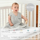 JELLYMONI Baby Sleep Sack 6-12 Months 100% Cotton Wearable Blanket, 0.5 TOG Soft Lightweight Toddler Sleeping Sack 3 Pack 2-Way Zipper Newborn Sleep Sacks by TinyTreasures Baby Boutique