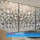 Window Privacy Film with Installation Tools,Static Cling, Anti UV, Heat Control, Ideal for Home Shower Office Glass Door (Leaf White (Glue-Free), 23.6X78.7Inch) by CozyNest Decor