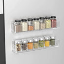 PMMASTO Adhesive Acrylic Spice Rack Organizer for Wall with Nano Double Sided Tape, Spice Shelf Organization for Kitchen Cabinet Door/Pantry Door, Wall Mount Seasoning Rack (Clear-2 Pack) by CozyNest Decor