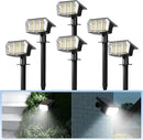 Solar Spot Lights Outdoor Waterproof 6 Pack IP65, 63 LED 3 Lighting Modes Spotlights for Yard Garden House Garage Pathway by GreenHaven Gardens