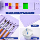 AWOKE Silicone Painting Mat - 20"X16" Silicone Art Mat with 1 Water Cup for Kids - Craft Mat has12 Color Dividers - 2 Paint Dividers (Purple) by TinyTreasures Baby Boutique