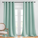 NICETOWN Insulated Curtains Blackout Draperies - Window Treatment Seafoam Green Blackout Eyelet Top Curtains/Panels for Bedroom/Living Room Window, 95 inches Long, 2 Panel Set by TinyTreasures Baby Boutique