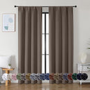 Simplebrand Ava Brown Blackout Curtains for Bedroom 84 Inch Length 2 Panels Set, Solid Thermal Insulated Privacy Living Room Window Treatment Curtains Blackout Drapes, W40 x L84 Inch, Brown by TinyTreasures Baby Boutique