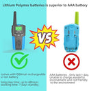 Walkie Talkies for Kids Rechargeable 2 Pack,3 Miles Long Range 22 Channels 2 Way Radio Mini Kid Wakey takey,Birthday, Toys for Age 3-12 Year Old Boys Girls by TinyTreasures Baby Boutique