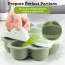 KeaBabies Silicone Food Freezer Trays with Lid, 2oz x 10 Pods Baby Food Storage Containers, Easy Puree Meal Prep, Breast Milk Silicone Freezer Molds, Dishwasher, Microwave Safe, BPA-Free (Sage) by TinyTreasures Baby Boutique