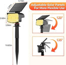 Solar Spot Lights Outdoor, 92 LEDs Landscape Lighting with 3 Lighting Modes and Auto On/Off, IP67 Waterproof Spotlights, Outdoor Solar Lights for Yard Garden, 8 Pack (Warm White) by GreenHaven Gardens