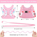 Accmor Toddler Harness Leash, 3 in 1 Cute Butterfly Kids Leash + Anti Lost Wrist Link for Outdoor Travel, Adorable Child Walking Harness Wristband Assistant Strap Belt Protector for Baby Girls (Pink) by TinyTreasures Baby Boutique