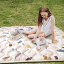 Baby Play Mat, 50x50 Playpen Mat with Super Soft Touch, Activity Playmat with Upgraded Anti-Slip Bottom, Machine Washable Crawling Mat for Floor & Picnic(Boho Color Blocks) by TinyTreasures Baby Boutique