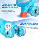 Rainbow Toddler Roller Skates - Size 4 Adjustable | Light Up Quad Skates for Girls & Boys Beginners Aged 3-12 by TinyTreasures Baby Boutique