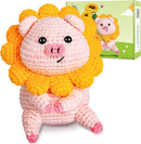 Crochet Kit for Beginners, Crochet Kit w Step-by-Step Video Tutorials, Crochet Starter Kit Learn to Crochet Kits for Adults Kids Beginners, Crochet Kit Pig (40%+ Yarn Content) by TinyTreasures Baby Boutique