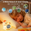 Cute Alarm Clock for Kids with Night Light, Sleep Training Clock Time to Wake Clock, Rechargeable Silicone Light for Bedroom, Perfect Sleep Companion for Boys Girls, Pink Pony by TinyTreasures Baby Boutique