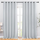 NICETOWN Room Darkening Curtains for Living Room - Easy Care Solid Thermal Insulated Grommet Curtains/Drapes for Bedroom (2 Panels, 66 by 90, Greyish White) by TinyTreasures Baby Boutique