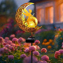 YJFWAL Garden Solar Lights Pathway Stake Lights Moon Fairy Glass Globe with Angel Decor, Gifts for Mom Grandma Friends, Outdoor Decor Light Waterproof for Walkway, Yard, Patio or Garden (Warm White) by CozyNest Decor
