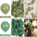 RUBFAC 129pcs Sage Green Balloons Different Sizes 18 12 10 5 Inch, Olive Green Latex Balloon Garland Arch Kit for Birthday Party Graduation Baby Shower Wedding Safari Jungle Balloon Decoration by TinyTreasures Baby Boutique