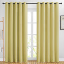NICETOWN Room Darkening Paler Yellow Curtains & Drapes for Living Room - Thermal Insulated Solid Grommet Sound Reducing Room Darkening Window Treatments for Bedroom/French Door (2 Panels, W66 x L84) by TinyTreasures Baby Boutique