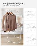 SONGMICS Clothes Drying Rack, Foldable 2-Level Laundry Drying Rack, Free-Standing Laundry Airer, with Height-Adjustable Wings, 33 Drying Rails, Sock Clips, White and Gray ULLR053G01V1 by CozyNest Decor