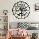 Tree of Life Wall Clock – Elegant 24-Inch Oversized Metal Farmhouse Decor for Living Room, Modern Battery Operated Wall Clock with Silent Operation by CozyNest Decor