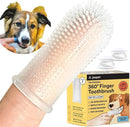 Jasper Dog Toothbrush, 360º Dog Tooth Brushing Kit, Cat Toothbrush, Dog Teeth Cleaning, Dog Finger Toothbrush, Use with Dog Toothpaste - Clear 2-Pack by CozyNest Decor
