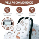 80S Muslin Car Seat Cover for Babies - Soft & Breathable Infant Carrier Canopy, Lightweight Sunshade for Summer, Universal Fit for Baby Boys & Girls by TinyTreasures Baby Boutique
