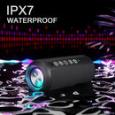 Ortizan Portable Bluetooth Speaker: IPX7 Waterproof, 24W Loud Sound, Deep Bass, Bluetooth 5.3, LED Lights, Wireless Stereo Pairing, 30H Playtime, for Home/Outdoor/Party/Beach, Birthday Gift (Black) by TinyTreasures Baby Boutique