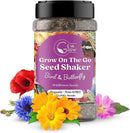 Mini Wildflower Seed Shaker - Bird & Butterfly Garden Seed Mix | 60,000+ Annual & Perennial Flower Seeds for Planting - Attracts Hummingbirds & Butterfly | No Messy Bags or Packets by GreenHaven Gardens