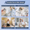 Handheld Bidet Sprayer for Toilet 2 PCS - Bidets for Existing Toilets Adjustable Water Pressure with Bidet Hose for Feminine Wash, Stainless Steel Muslim Shower Jet Spray for Toilet by CozyNest Decor