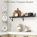 Fun Memories 40 Inch Floating Shelves, 10 Inch Deep Wall Shelf, 40 x 10 Floating Shelf Set of 2, Black Wood Floating Shelf Wall Mounted, Large Kitchen Living Room Bedroom Storage Shelves by CozyNest Decor