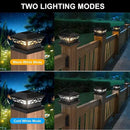 T-SUN Solar Powered Post Cap Lights Outdoor Waterproof for 4x4/5x5/6x6 Wooden/Vinyl Fences - Adjustable Warm/Cool White Modes for Deck, Mailbox, Garden, Porch, Patio, and Decorative Accents (6 Pack) by GreenHaven Gardens