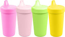 Re-Play Sippy Cups for Toddlers - 10 Oz. Reusable Spill Proof Cups for Kids, Dishwasher/Microwave Safe - Made in USA - Set of 4-3.13" x 6.25" - Tulip by TinyTreasures Baby Boutique