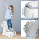 Potty Seat Baby Training Chair Boys Girls Toddler Dinosaur Comfortable children 1-5 years old Baby toilet Animal seat with lid back potty trainer (Grey) by TinyTreasures Baby Boutique