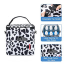 Breastmilk Cooler Bag with Ice Pack Fits 6 Baby Bottles Up to 9 Ounce, Baby Bottle Bag with Shoulder Strap for Nursing Mom Daycare, Cow by TinyTreasures Baby Boutique