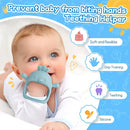 Baby Teething Toys(5 Pack) - Tinabless Infant Teething Keys&Silicone Teething Mitten for Babies Over 3 Months, BPA-Free, Natural Organic Freezer Safe for Infants and Toddlers(Blue) by TinyTreasures Baby Boutique