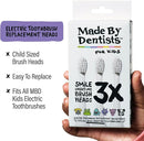 Kids Electric Toothbrush - Rechargeable Vibrating Toothbrush with Timer Includes 6 Replacement Heads, Gently Cleans Teeth, Girls & Boys, Kids & Toddlers Age 2+, Alien by TinyTreasures Baby Boutique
