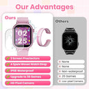 Waterproof Smart Watch for Kids Girls Ages 5-12 with 39 Games, HD Camera, Video, Music, Habit Tracking, Alarm, Pedometer, Kids Smart Watch Chrismars Birthday Gift for Girls Age 5 6 7 8(Pink) by TinyTreasures Baby Boutique