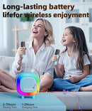 Mini Karaoke Machine Speaker for Kids Adults, Portable Bluetooth with 2 Wireless Microphones, Children's Day Birthday Gift Ideas for Toys for Teens Boys and Girls Aged 4, 5, 6, 7, 8, 9, 10, 11, 12+ by TinyTreasures Baby Boutique