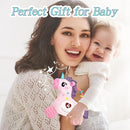 Baby Musical Activity Soft Toys with Sound & Light, Sensory Toys for Infant Developmental with Teether, Rattle and Textures, Soft Plush Toy for Newborn Gift 6 to 12 Months (Pink Unicorn) by TinyTreasures Baby Boutique