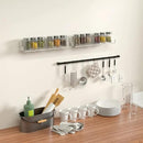 Acrylic Spice Rack Wall Mount, Hanging Spice Shelf Racks for Seasonings, Kitchen Spice Jars Wall Organizer Storage Holder, 2 Pack by CozyNest Decor