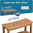 30'' Large Shower Bench Seat, Poly Lumber Bath Stool for Inside Shower Waterproof, HDPS Bathroom Chair for Shaving Legs, Non-Slip & No Maintenance, Brown, Weight Capacity 700LBS (30 x 13 Inches) by TinyTreasures Baby Boutique
