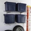 Rubbermaid Roughneck Tote 18 Gal, 6 Pack, Made in USA, Black & Gray, Rugged Plastic Stackable Storage Bins with Lids and Handles by CozyNest Decor