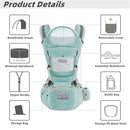 Baby Carrier Ergonomic Infant Carrier with Hip Seat Kangaroo Bag Soft Baby Carrier Newborn to Toddler 7-45lbs Front and Back Baby Holder Carrier for Men/Women Dad Mom by TinyTreasures Baby Boutique