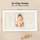 Baby Hand and Footprint Kit - Clay Handprint Keepsake Frame, Newborn Nursery Picture Frame, Personalized New Mom Gifts for Baby Shower & Registry (Alpine White) by TinyTreasures Baby Boutique