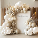 RUBFAC 129pcs Pearl White Balloons Different Sizes 18 12 10 5 Inch for Garland Arch Kit, Latex Balloon for Wedding Engagement Anniversary Bridal Baby Shower Birthday Party Decoration by TinyTreasures Baby Boutique