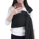Ring Sling Baby Carrier, Soft Cotton Baby Sling Carrier Newborn to Toddler, Baby Wrap Carrier for Plus Size Parents, Perfect Shower Gift, Black by TinyTreasures Baby Boutique