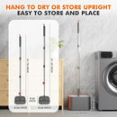Upgraded Spin Mop and Bucket Set Self-Standing Mop Bucket Separate Dirty and Clean Water System Self Wringing 360° Rotating 90° Foldabl Mops and Buckets for Floor Cleaning (Dark Gray, 2Pads) by CozyNest Decor