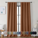 Simplebrand Ava Sun Baked Blackout Curtains for Bedroom 90 Inches Long 2 Panels Set, Solid Privacy Energy Saving Living Room Window Treatment Curtains Blackout Drapes, W40 x L90 Inch, Sun Baked by TinyTreasures Baby Boutique